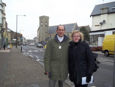 Laura Sandys MP with County Councillor Michael Jarvis